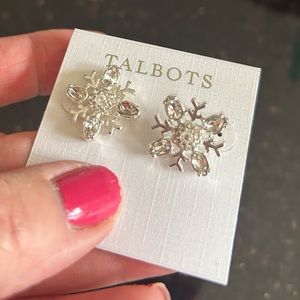 Brand new, with tags Talbots earrings with snowflake detail